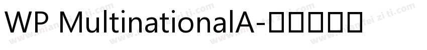 WP MultinationalA字体转换